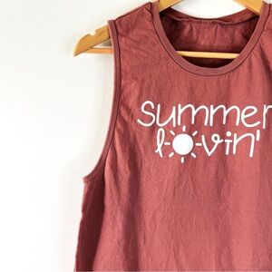Women’s Bella Canvas Summer Lovin’ Graphic Muscle Tank Size M